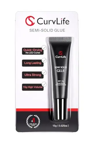 Curvlife semi-solid nail glue bottle