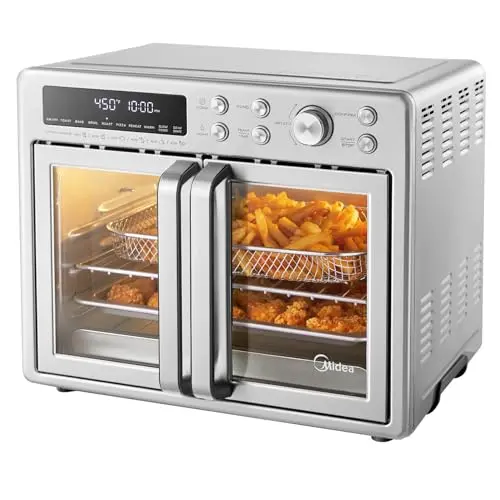 Midea Flexify French door toaster oven air fryer combo in stainless steel
