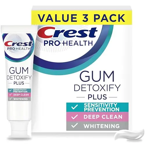 Crest Pro-Health Gum Detoxify Plus toothpaste tubes