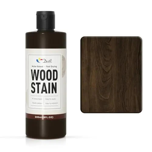 DWIL water-based wood stain in black walnut color