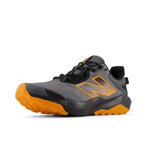 New Balance Men's DynaSoft Nitrel V6 trail running shoe in Castlerock/Phantom/Sizzle colors