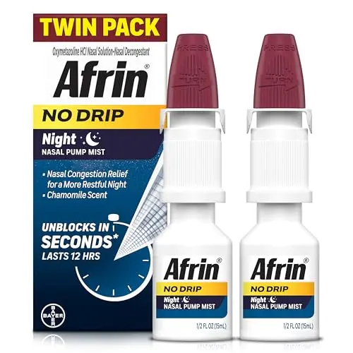 AFRIN No Drip Night Nasal Mist for nighttime congestion relief