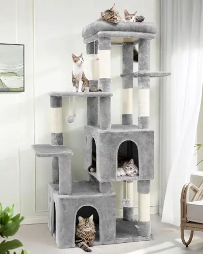 Globlazer 61-inch cat tree with spacious perches and condos