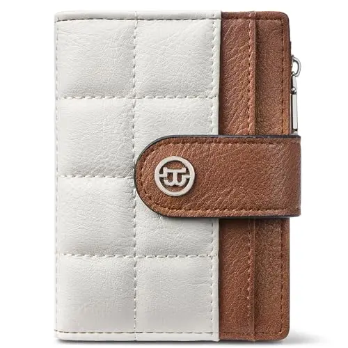 BOSTANTEN small leather wallet with RFID blocking and zipper coin pocket