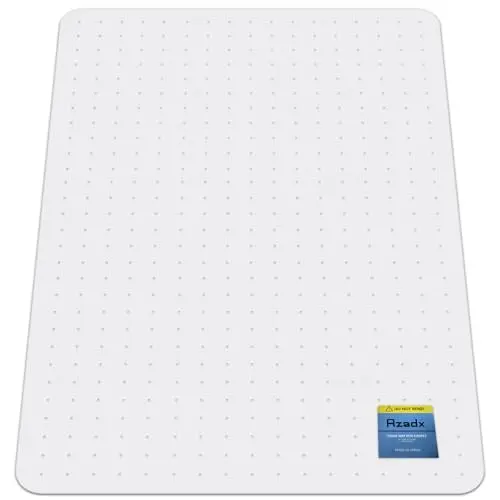 Azadx heavy duty PET chair mat with rounded edges on carpet