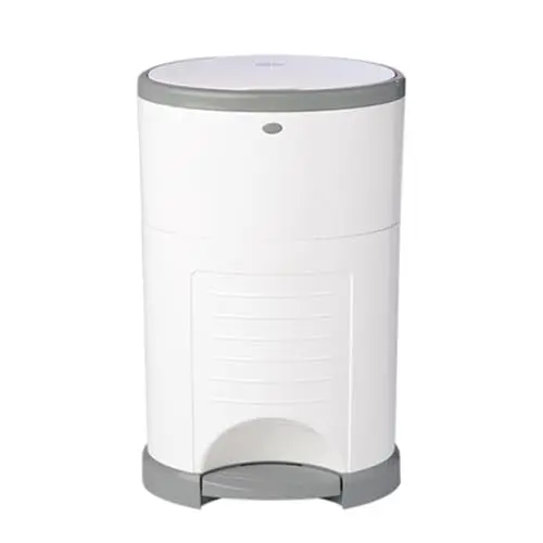 Diaper Dekor Plus gray oval diaper pail with large capacity