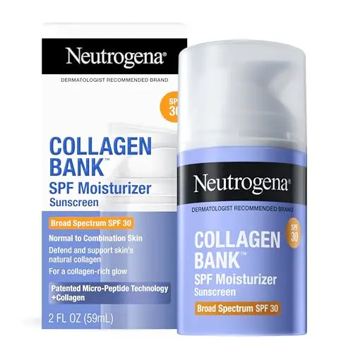 Neutrogena Collagen Bank SPF 30 face moisturizer on dark skin with no white cast