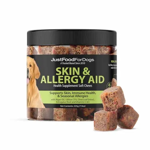 JustFoodForDogs Skin & Allergy Care soft chews supplement for dogs
