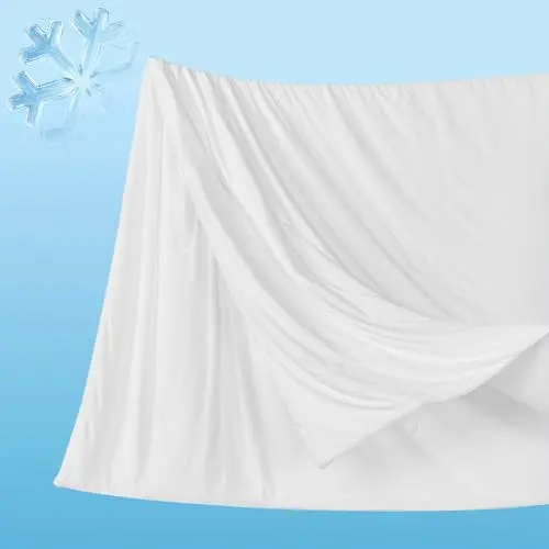 JELLYMONI cooling comforter in light aurora blue with cool tech fabric