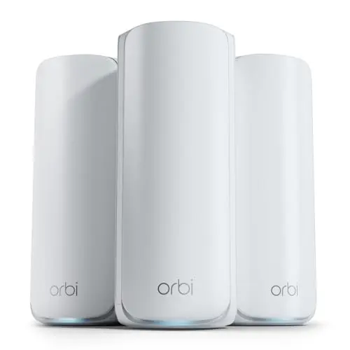 NETGEAR Orbi 770 Series WiFi 7 mesh system with router and satellites