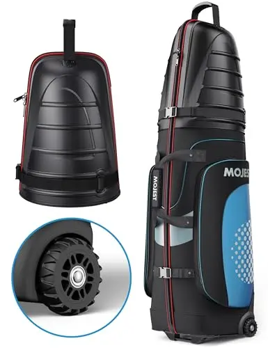 Mojest golf travel bag with hard case top and multiple color options