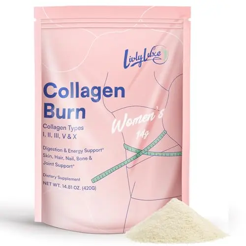 LivLyLuxe collagen burn powder for women with belly fat focus