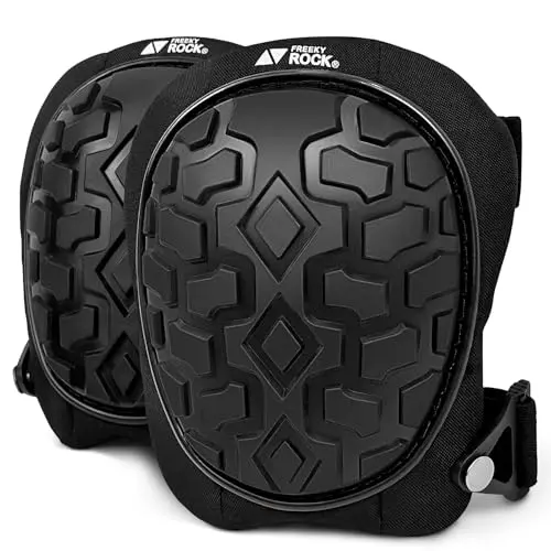 FREEKYROCK black knee pads with heavy duty cap and foam padding