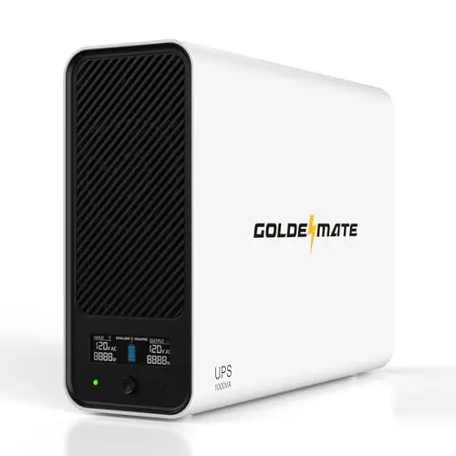 GOLDENMATE 1000VA/600W white lithium UPS