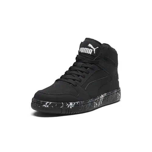 PUMA Rebound Layup Mid Basketball Shoes with padded collar for ankle stability