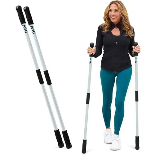 jetti weighted walking poles set with carrying case