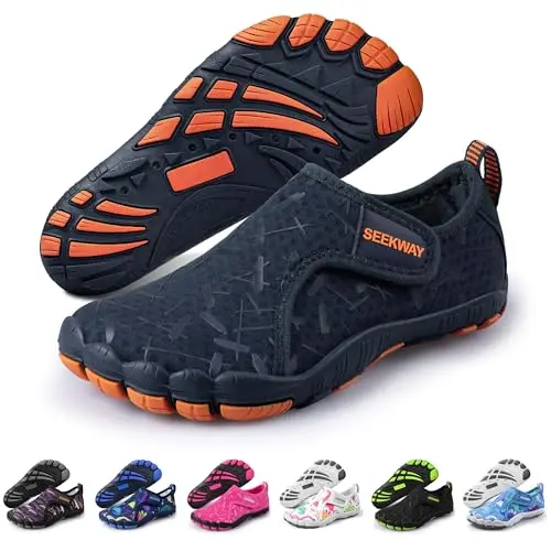 SEEKWAY barefoot water shoes for kids with wide toe box and drainage holes