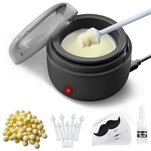 Suerbeaty nose hair waxing kit with USB heating and applicators