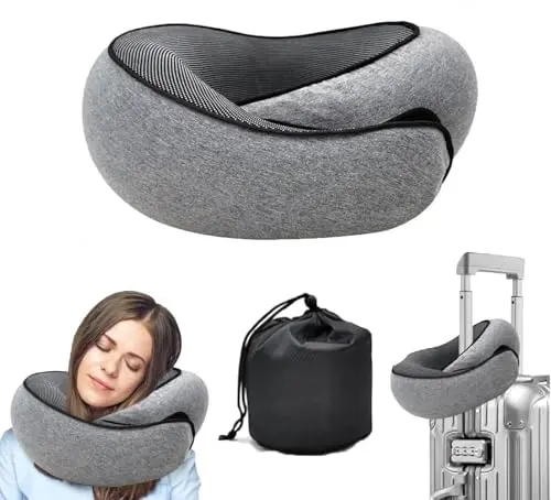 WEERSHUN travel neck pillow showing ergonomic design and adjustable strap