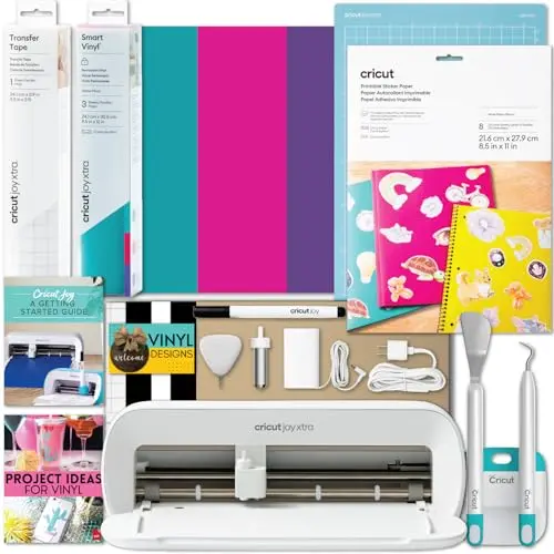 Cricut Joy Xtra cutting machine with sticker paper and vinyl bundle