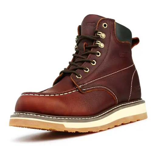 SAFETY LOONG moc toe work boots with cushioned insoles