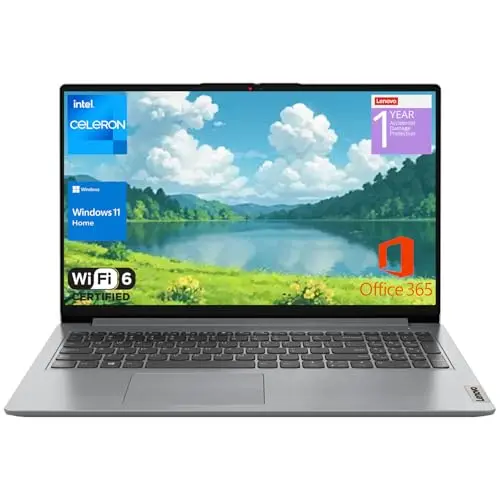 Lenovo IdeaPad 1 laptop in gray with 15.6 inch FHD display