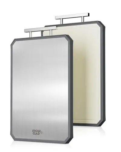 SNOWCLAD stainless steel and wheat straw PP cutting board with handle