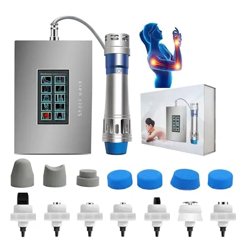 Generic silver shockwave therapy machine with carrying case