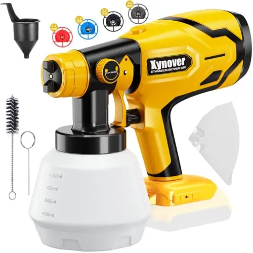 Xynover cordless paint sprayer for Dewalt batteries
