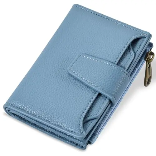 AIRKIT soft leather bifold wallet with RFID blocking and coin pocket