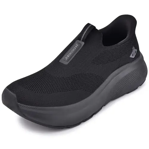 JACKSHIBO Slip Ins orthopedic shoes with wide toe box in black