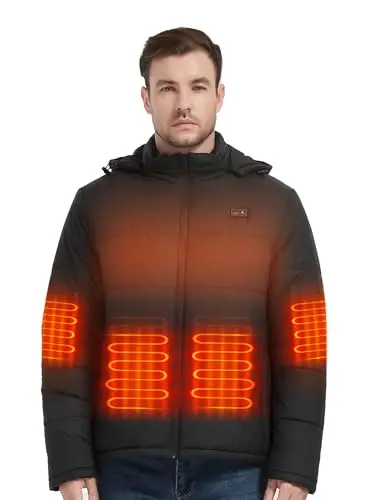 Coldbling heated jacket with 7 heating zones and detachable hood