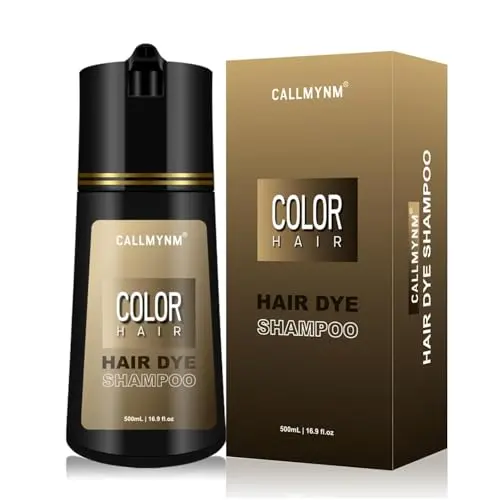Callmynm Black hair dye shampoo bottle