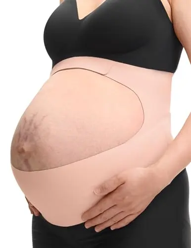 Momcozy discreet maternity belly band designed for invisible wear under clothing