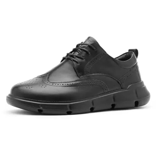 XPACS men's orthopedic leather oxford dress shoes