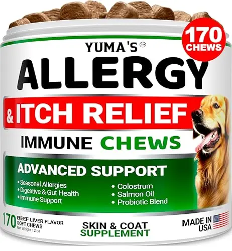 YUMA'S Dog Allergy Relief Chews for itching and coat health