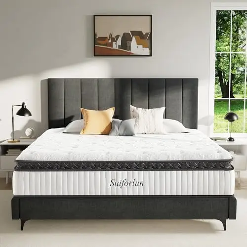Suiforlun hybrid mattress with 7-zone pocket springs and gel foam