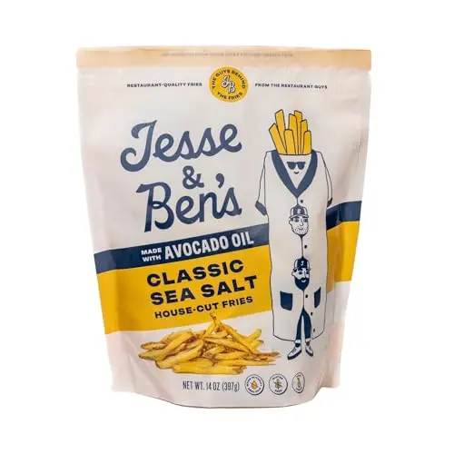 Jesse & Ben's sea salt fries made with avocado oil