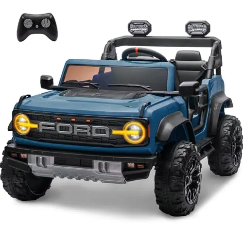 ENYOPRO 24V electric ride on car for kids with two seats and remote control
