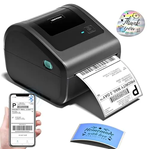Omezizy Bluetooth thermal shipping label printer