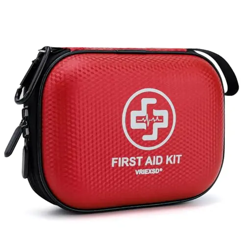 VRIEXSD 150-piece mini first aid kit in waterproof hard shell case