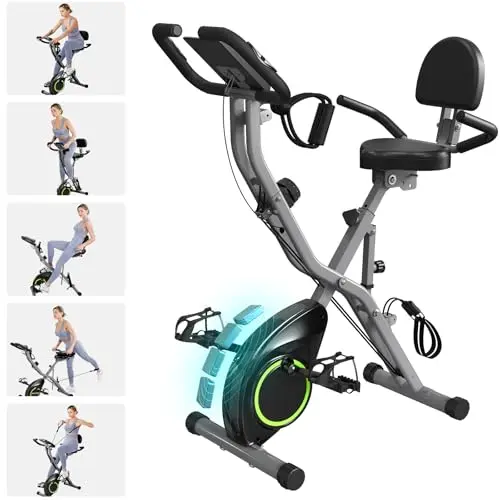 USLIM foldable exercise bike with compact design