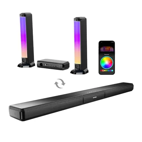 ULTIMEA Apollo S70 soundbar with detachable design and RGB lighting