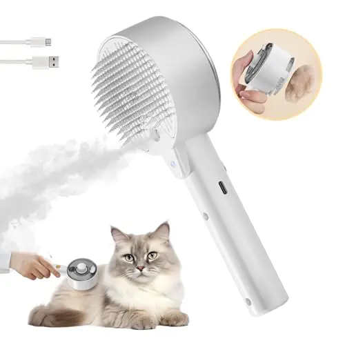 Cloud Care white steam cat brush with water tank