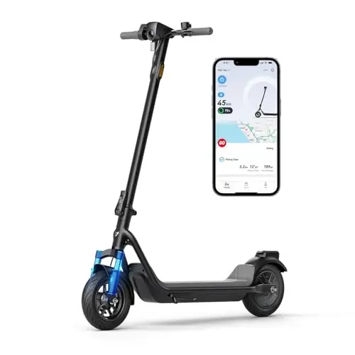 NIU KQi3 Max electric scooter with front suspension and dual brakes
