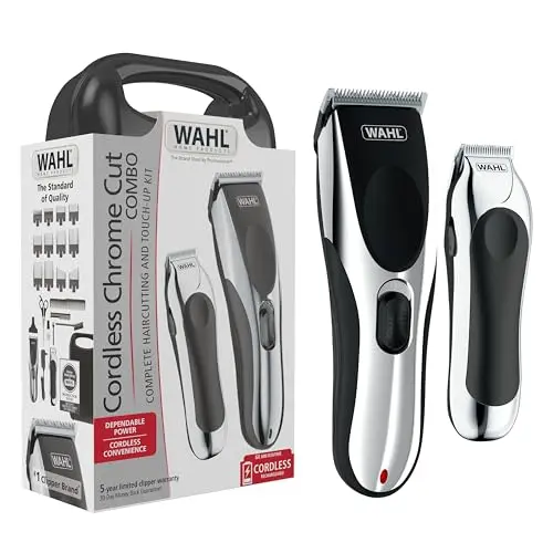 Wahl Chrome Pro cordless hair clippers and battery trimmer combo