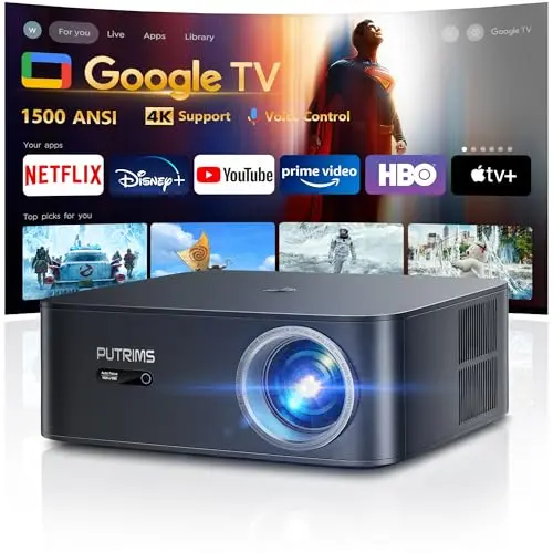 PUTRIMS K12 smart projector with Google TV interface