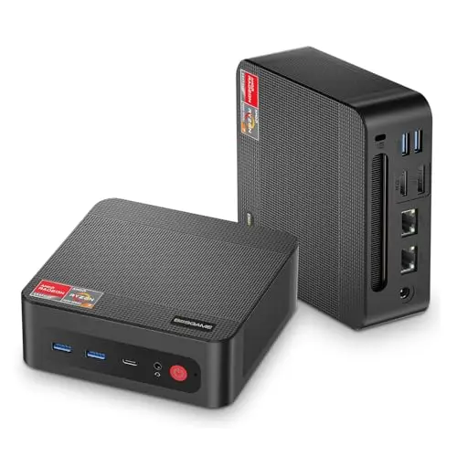 BOSGAME P4 Plus mini PC with compact black design