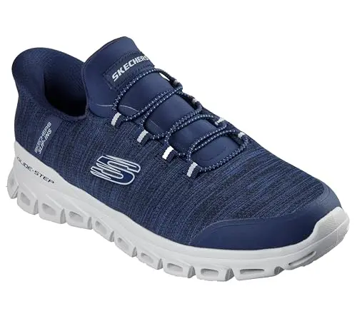 Skechers Glide-Step Zefyr hands-free slip-in sneakers in navy