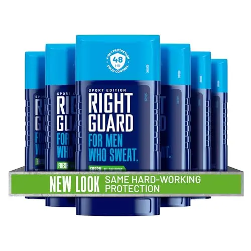 Right Guard Sport antiperspirant deodorant stick for men with 4-in-1 protection